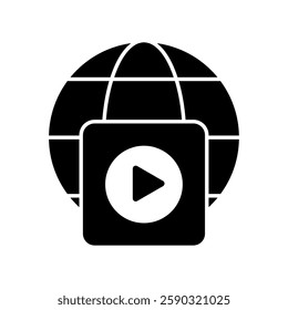 Icon a web video, isolated against a clean background.