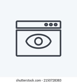 Visibilidad Web de iconos. adecuado para el símbolo IT Services. estilo de línea. diseño simple editable. vector de plantilla de diseño. ilustración de símbolo simple
