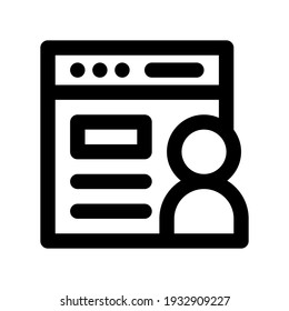 Icon Web Visitor With Style Outline