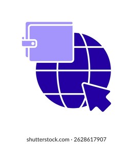Icon a web wallet, isolated against a clean background.