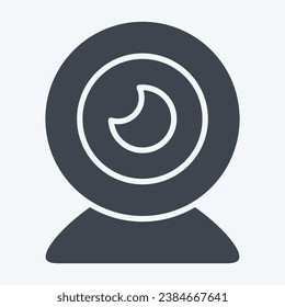 Icon Webcam. related to Computer symbol. glyph style. simple design editable. simple illustration