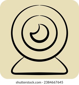 Icon Webcam. related to Computer symbol. hand drawn style. simple design editable. simple illustration