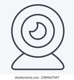 Icon Webcam. related to Computer symbol. line style. simple design editable. simple illustration