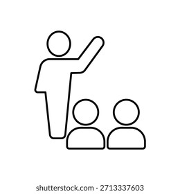 Icono de un webinar, aislado sobre un fondo limpio.