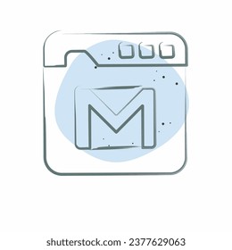 Icon Webmail. related to Communication symbol. Color Spot Style. simple design editable. simple illustration