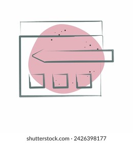 Icono Diseño de sitio web. relacionado con el símbolo de concepto creativo. Estilo del punto del color. diseño simple editable. ilustración simple