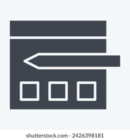 Icon Website Design. related to Creative Concept symbol. glyph style. simple design editable. simple illustration