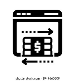 Icon  Website Finance With Style Glyph