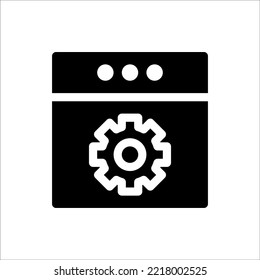 Icon Website Glyph, Flat Icon Logo Illustration Vector Isolated. Suitable for Web Design, Logo, App.