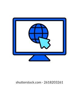 Symbol eine Website einzeln auf sauberem Hintergrund.