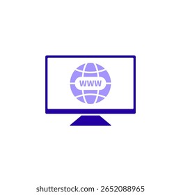 Icono de un Sitio web, aislado contra un fondo limpio.
