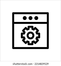 Sitio Web de iconos, Línea, contorno, Vector de Ilustración con logotipo de icono plano Aislado. Adecuado para diseño web, logotipo, aplicación. 
