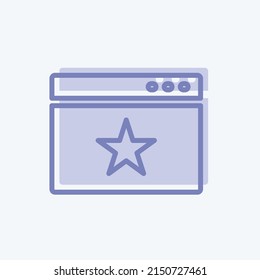 Icon Website Promotion. geeignet für das Symbol IT Services. zwei Töne. einfaches Design bearbeitbar. Designvorlage, Vektor. einfache Symbolillustration