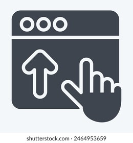 Icon Website. related to Button Download symbol. glyph style. simple design illustration