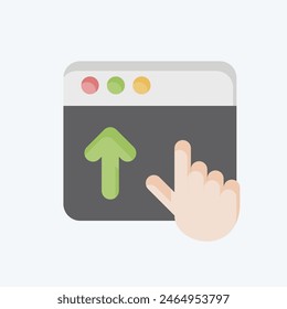 Icon Website. related to Button Download symbol. color mate style. simple design illustration