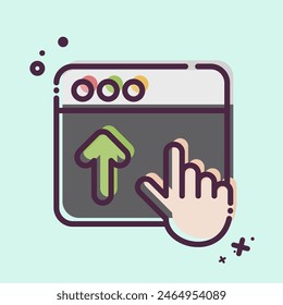 Icon Website. related to Button Download symbol. MBE style. simple design illustration