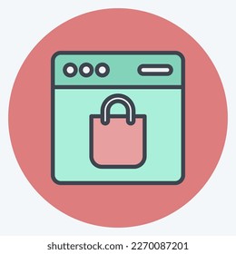 Icon Website. related to Contactless symbol. Color Mate Style. simple design editable. simple illustration
