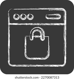 Icon Website. related to Contactless symbol. Chalk Style. simple design editable. simple illustration