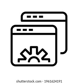 Icon Website Settings With Style Outline
