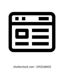 Icon Website With Style Outline