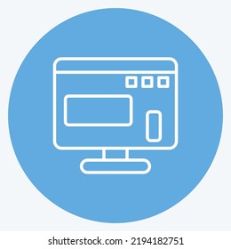Sitio Web de iconos. adecuado para el símbolo Branding. estilo ojos azules. diseño simple editable. vector de plantilla de diseño. ilustración simple