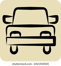 Icon Wedding Car. related to Ring symbol. hand drawn style. simple design editable. simple illustration