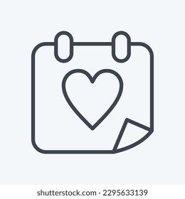 Icon Wedding Day. related to Decoration symbol. line style. simple design editable. simple illustration