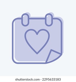 Icon Wedding Day. related to Decoration symbol. two tone style. simple design editable. simple illustration