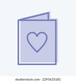 Icon Wedding Invitation. related to Decoration symbol. two tone style. simple design editable. simple illustration