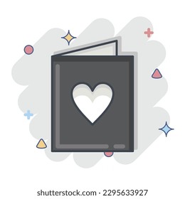 Icon Wedding Invitation. related to Decoration symbol. comic style. simple design editable. simple illustration