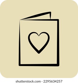 Icon Wedding Invitation. related to Decoration symbol. hand drawn style. simple design editable. simple illustration