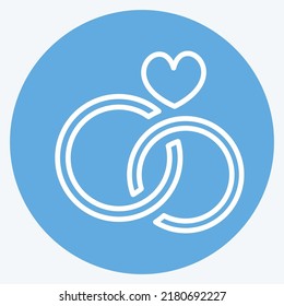 Icon Wedding Photoshoot. suitable for Art symbol. Blue Eyes Style. simple design editable. design template vector. simple illustration