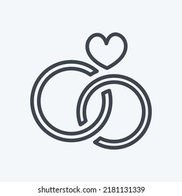 Icon Wedding Photoshoot. suitable for Art symbol. Line Style. simple design editable. design template vector. simple illustration