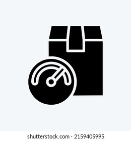 Icon Weighing. suitable for education symbol. glyph style. simple design editable. design template vector. simple illustration