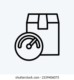 Icon Weighing. suitable for education symbol. line style. simple design editable. design template vector. simple illustration