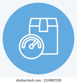Icon Weighing. suitable for education symbol. blue eyes style. simple design editable. design template vector. simple illustration