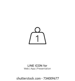Icon Weight 1 Kg graphic design single icon vector