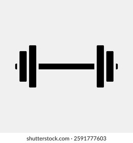 Icon weight lifting. Sports elements. Icon in glyph style.