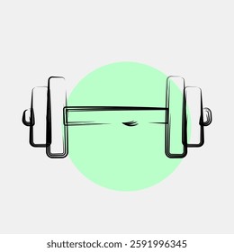 Icon weight lifting. Sports elements. Icon in color spot style.