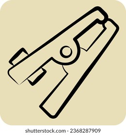 Icon Weight. related to Welder Equipment symbol. hand drawn style. simple design editable. simple illustration