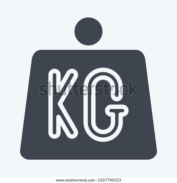Icon Weight. suitable for education symbol.\
glyph style. simple design editable. design template vector. simple\
illustration