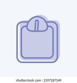 Icon Weight. suitable for Healthy symbol. two tone style. simple design editable. design template vector. simple illustration