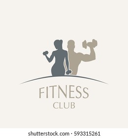 Icon weightlifting and fitness club in vintage style