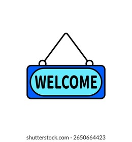 Icon a welcome, isolated against a clean background.
