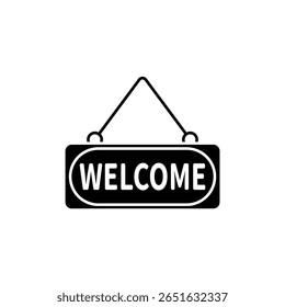 Icon a welcome, isolated against a clean background.

