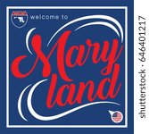 The Icon Welcome to Maryland Flat Design Created vector art image illustration