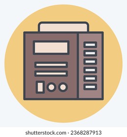Icon Welding Machine. related to Welder Equipment symbol. color mate style. simple design editable. simple illustration