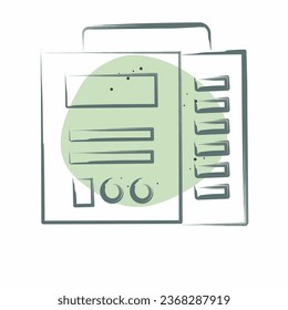 Máquina de soldadura de iconos. relacionado con el símbolo del equipo de soldadura. Color Spot Style. diseño simple editable. ilustración simple