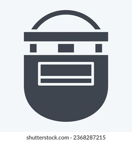 Icon Welding mask. related to Welder Equipment symbol. glyph style. simple design editable. simple illustration