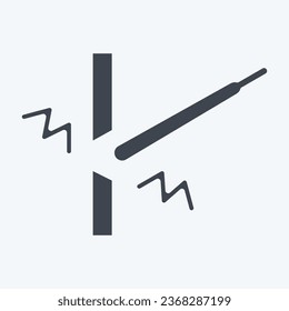 Icon Welding. related to Welder Equipment symbol. glyph style. simple design editable. simple illustration